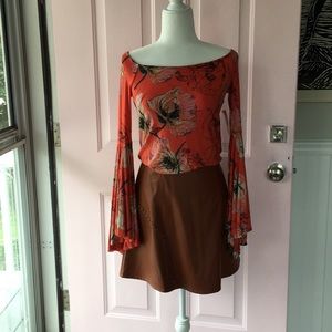 Free people bell sleeve top NWOT
